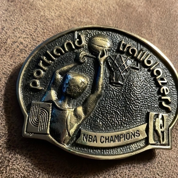 COPY - Brass Portland Trailblazers NBA champions belt buckle - Picture 1 of 3